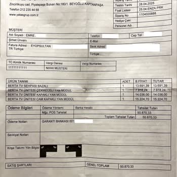 Enza Home'da İade Ve Fiyat Farkı Mağduriyeti