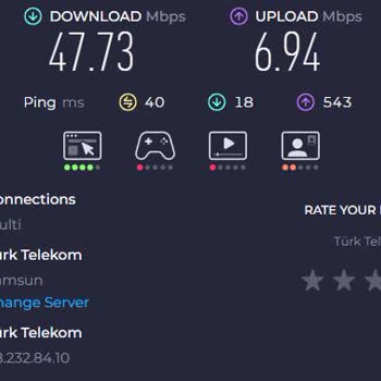 75 Mbps Paket Ödememe Rağmen Hızım 40-45 Mbps Arasında Kalıyor