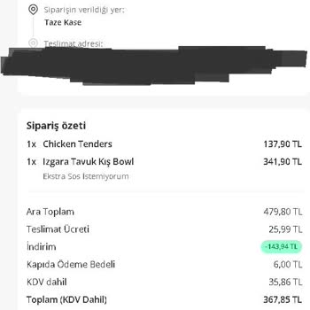 Siparişim Kurye Tarafından İptal Edildi Ve Mağdur Edildim!