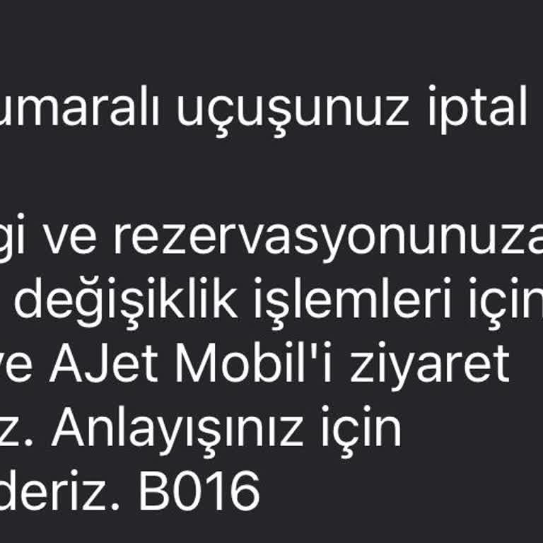 Ajet Uçuşum İptal Edildi, İade Süreci Uzatılıyor