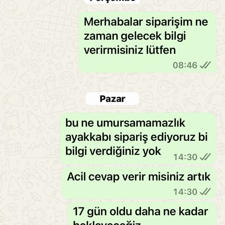 Ayakkabımın Durumu Hakkında Bilgi Alamıyorum