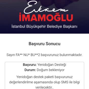 Depremzede Olarak Yenidoğan Desteği Başvurum Sonuçlanmadı