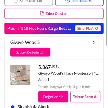 Sipariş Verildiği Halde Karyola Kargoya Verilmedi