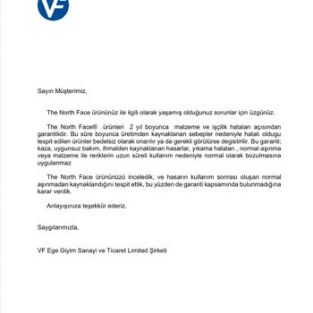 The North Face Ayakkabıda Kısa Sürede Yırtılma Ve Garanti Reddi Mağduriyeti