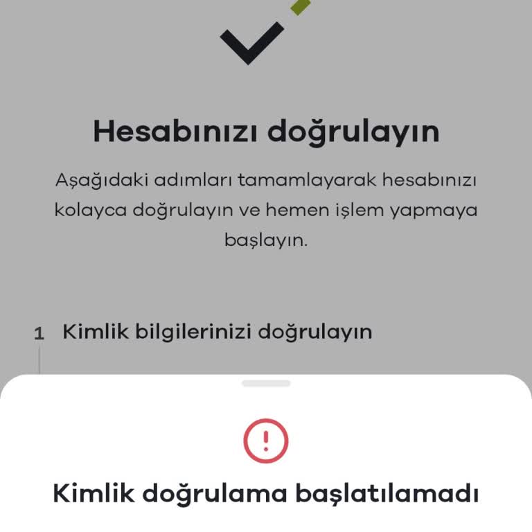 Hesap Doğrulama Sırasında Bağlantı Sorunu Yaşıyorum
