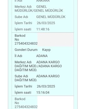 Kayıp Ürünlerim İçin İade Yapılmıyor Müşteri Hizmetleri Çözüm Sunmuyor