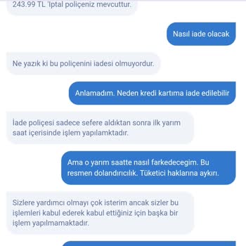 Bilet Ücretinden Fazla Çekim Ve İade Sorunu Yaşadım