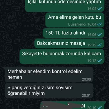 Ekstra Ücret Ödememe Rağmen Siparişim Eksik Ve İlgisiz Müşteri Hizmeti
