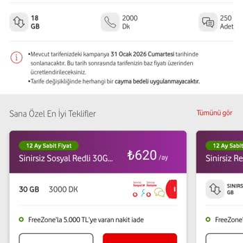 Cayma Bedeli Ve Düşük Hız Nedeniyle Vodafone Mağduriyeti