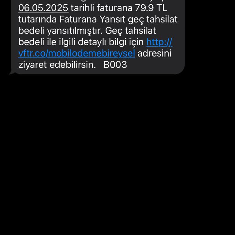 Vodafone'da Haksız Fatura Gecikmesi Ve Fazladan Ücret