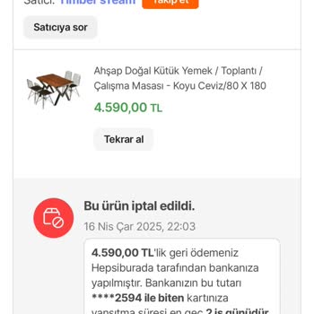 Aynı Ürüne Zam Ve Teslimat Sorunu Yaşadım