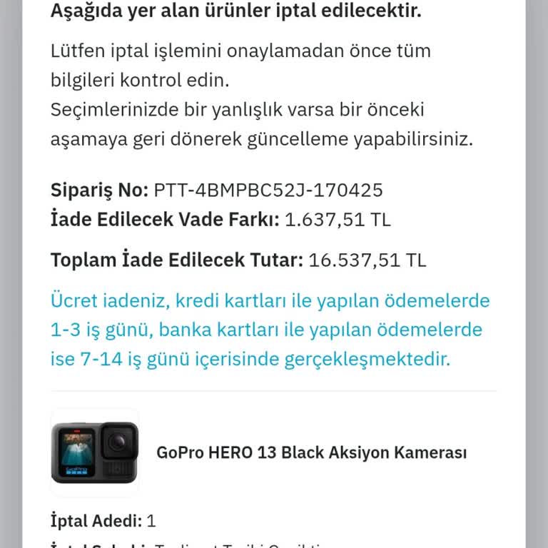 Epttavm'den Aldığım Ürün Teslim Edilmedi, Paramın İadesi Gecikiyor