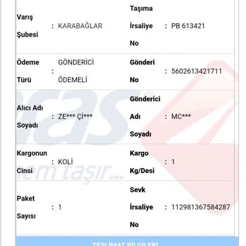 Kargo Teslim Edilmedi, Yanlış Bilgi Veriliyor