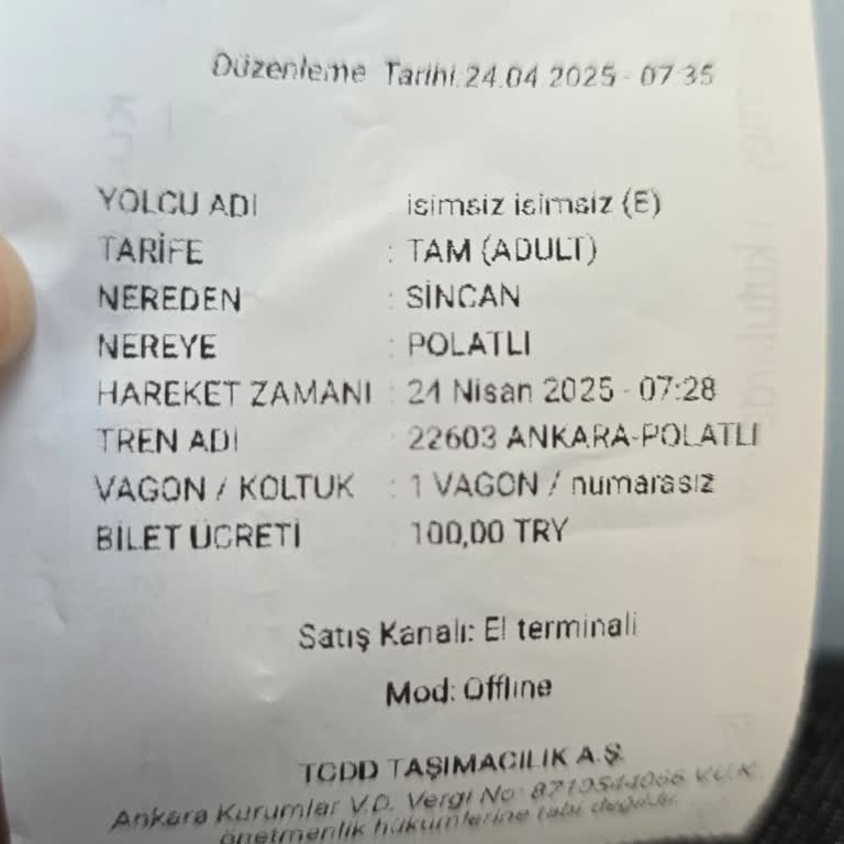 Tren Görevlilerinin Keyfi Uygulamaları Ve Zamlı Bilet Kesilmesi Mağduriyeti
