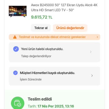 Yanlış Gönderilen TV İçin Günlerdir Çözüm Bekliyorum