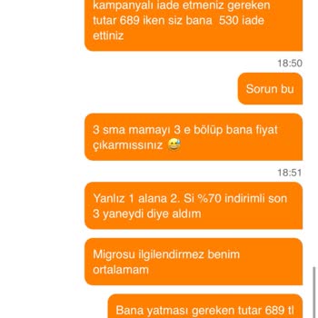 Migros Sanal Market'te Kampanyalı Ürün Alımında Haksız İade Ve İletişimsizlik