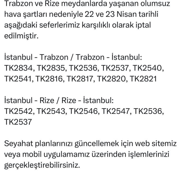 Uçuş İptali Bilgilendirmesi Nedeniyle Mağduriyet Ve Ek Masraf Yaşanması