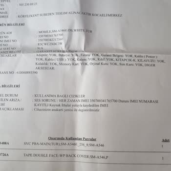 Servis Sonrası IMEI Değişikliği Ve Arıza Devam Ediyor, Mağduriyet Yaşıyorum