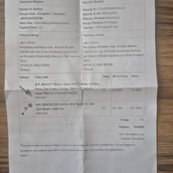 Kırık Gelen Testere Ve İletişimsizlik Nedeniyle Mağduriyet