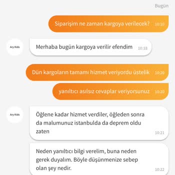 Satıcının Kaba Üslubu Ve Kargo Bilgilendirme Sorunu