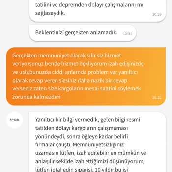 Satıcının Kaba Üslubu Ve Kargo Bilgilendirme Sorunu