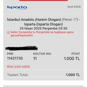 Bilet İptalinde Eksik İade Ve Farklı Uygulama Sorunu