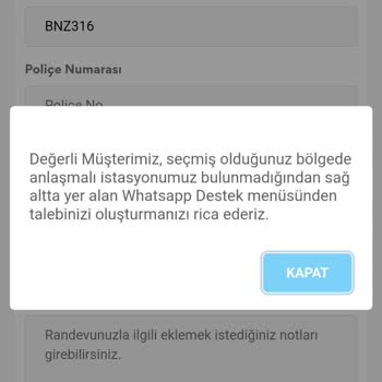 Sözleşmede Yer Alan Hizmetler Sunulmuyor
