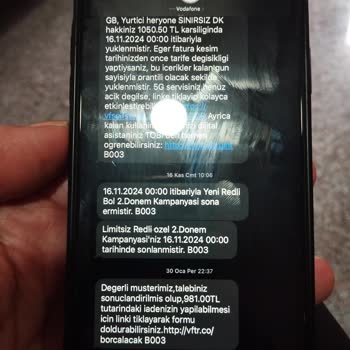 Vodafone İade Sürecinde Yaşanan Sorun Ve Muhatap Bulamama