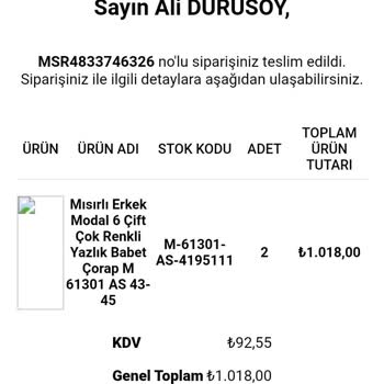 Aldığım Çoraplar Büyük Geldi İade Sürecinde Mağdur Edildim