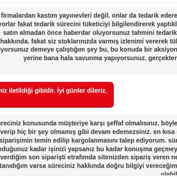 Tedarik Süresi Hakkında Bilgi Verilmemesi Mağduriyet Yaratıyor