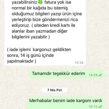 İade Edilen Ürünün Para İadesi Yapılmıyor