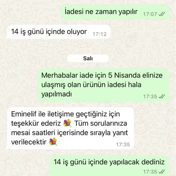 İade Edilen Ürünün Para İadesi Yapılmıyor