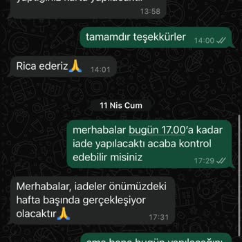 İptal Edilen Çekim İçin İade Sürecinde Yaşanan Gecikme Ve İletişim Sorunları