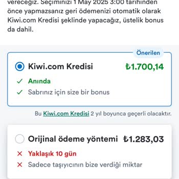 Kiwi.com'dan Eksik Ve Şeffaf Olmayan İade Süreci