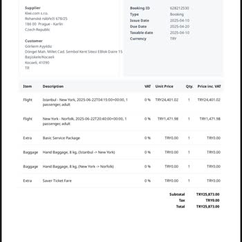 Kiwi.com'dan Eksik Ve Şeffaf Olmayan İade Süreci