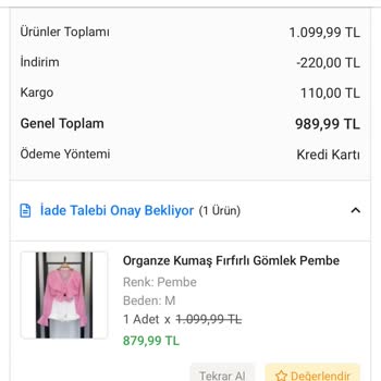 İade Edilen Ürünün Parasını Alamadım İletişim Yok