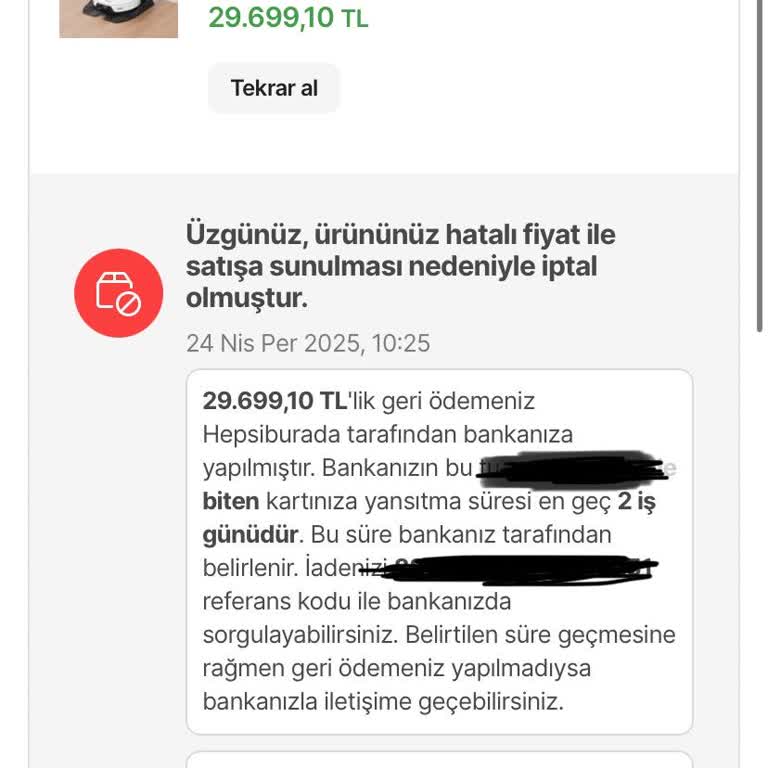 Sipariş İptali Ve Mağaza Kapanışı Nedeniyle Yaşanan Mağduriyet