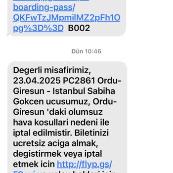 Pegasus İptal Ücreti