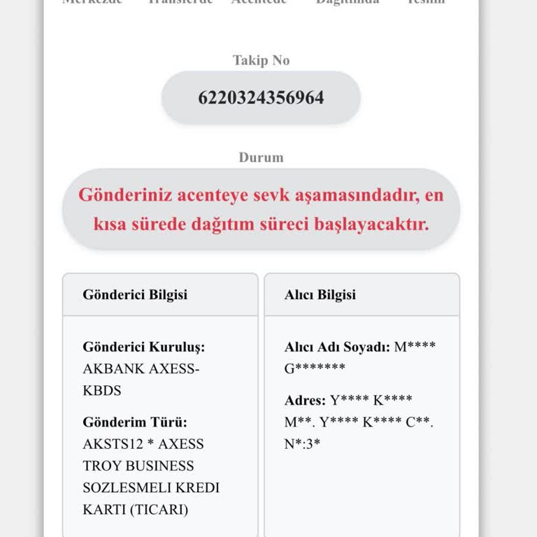 Kredi Kartım Teslim Edilmiyor, Güvenliğim Tehlikede!