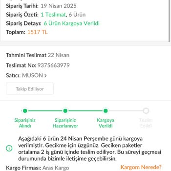 Aras Kargo İncirtepe Şubesinde Kargom Bir Türlü Teslim Edilmiyor
