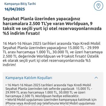 Worldpuan Kampanyası Şartları Sağlanmasına Rağmen Puanım Yatmadı