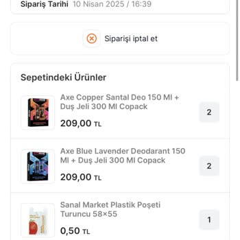 Migros Sanal Market'te Kampanyalı Ürün Siparişim İptal Edildi