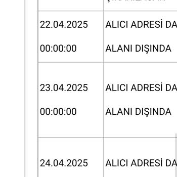Aras Kargo Mobil Teslimat Dışında Kalan Adrese Kargo Teslim Edilmedi