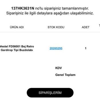Vestel Buzdolabı Siparişim Teslim Edilmiyor Müşteri Hizmetleri İlgisiz