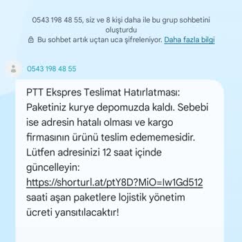 Şüpheli PTT Ekspres Mesajıyla Bilgilerim Talep Edildi
