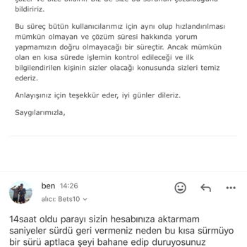 Hesabıma Yatırdığım Para İade Edilmedi Ve Sürekli Oyalandım