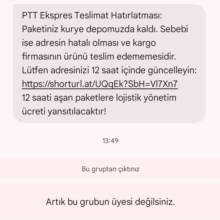Kişisel Bilgilerimle Yapılan Sahte Kargo Mesajı Ve Güvenlik Endişesi