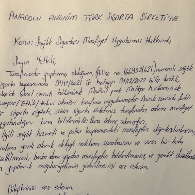 Sağlık Sigortasında Açıklamasız Muafiyet Ve İletişimsizlik Mağduriyeti