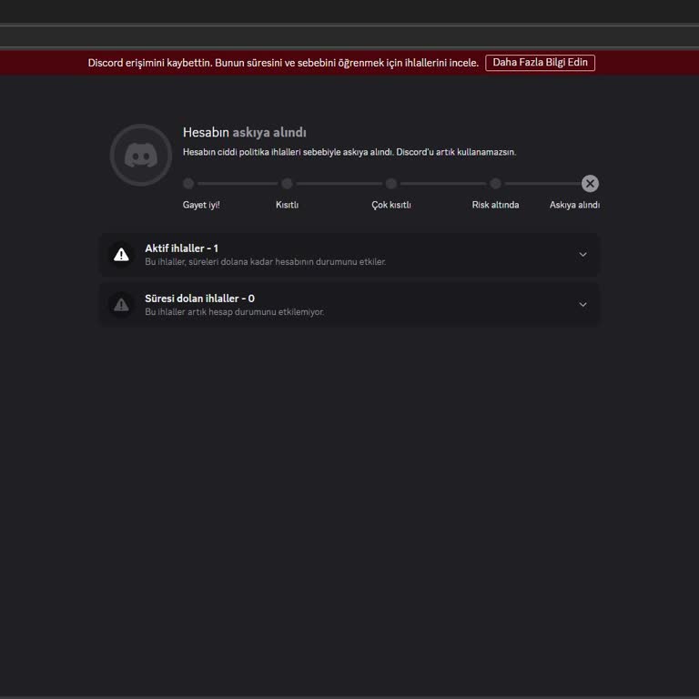 Discord Hesabım Haksız Yaş Kısıtlamasıyla Askıya Alındı