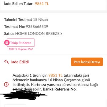 Trendyol Home London Breeze Şikayeti